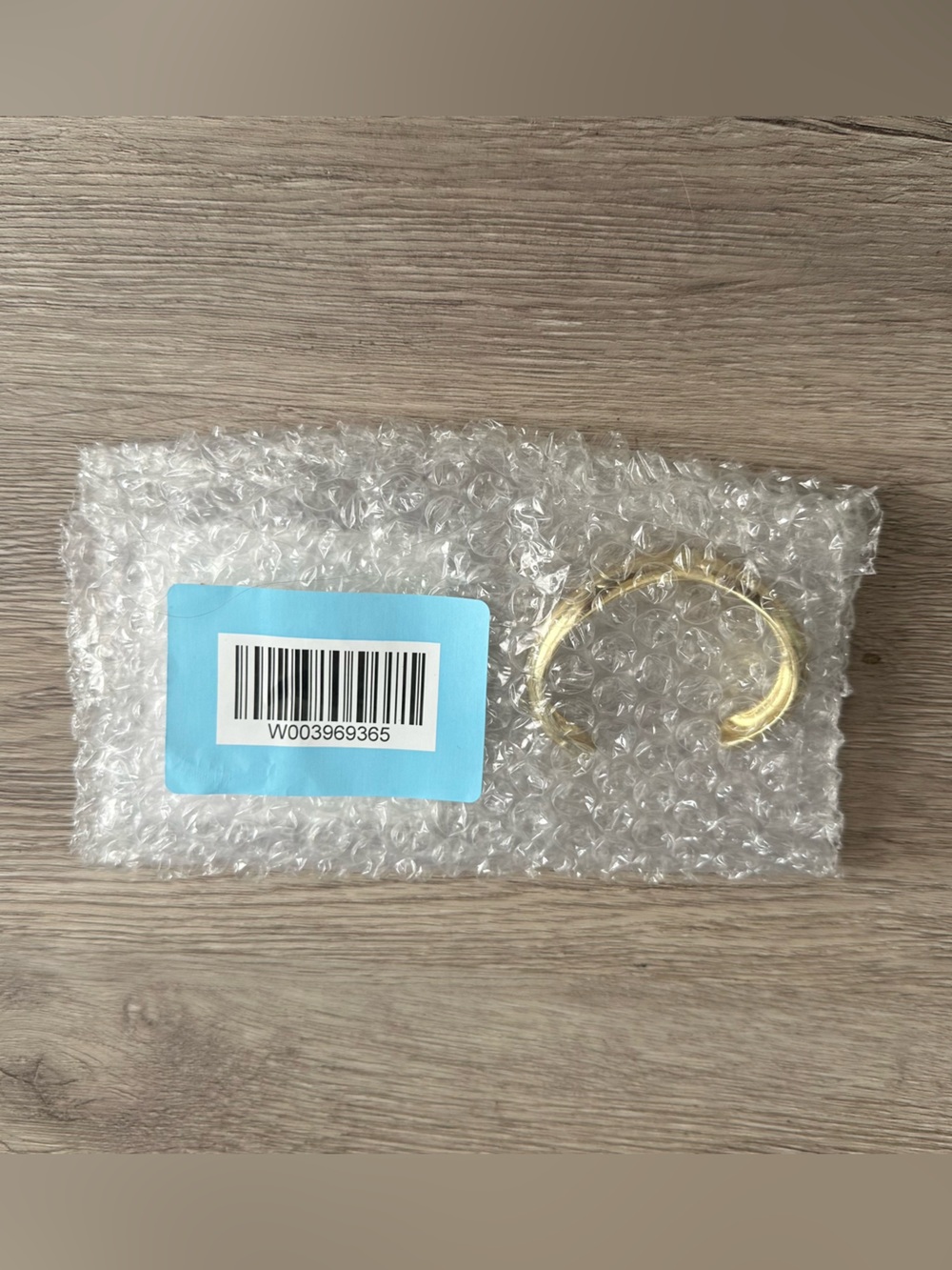 Madewell Organic Wavy Chunky Cuff Bracelet Polished V-Front Gold Tone Zinc Band - Picture 3 of 5